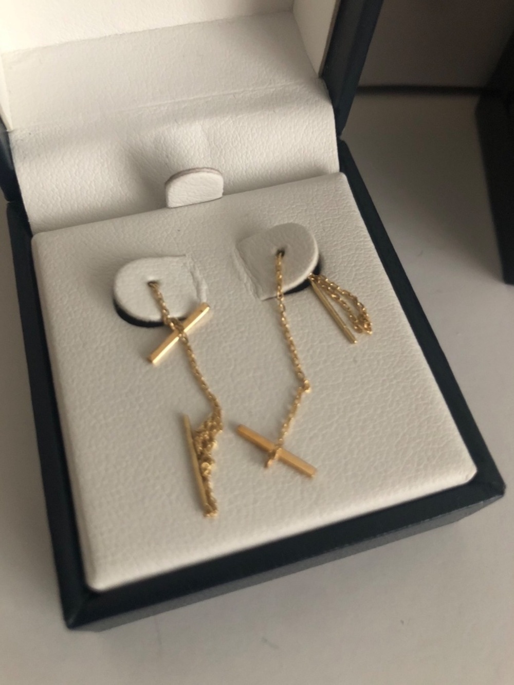 10K Gold Hanging Earrings - Picture 7 of 7